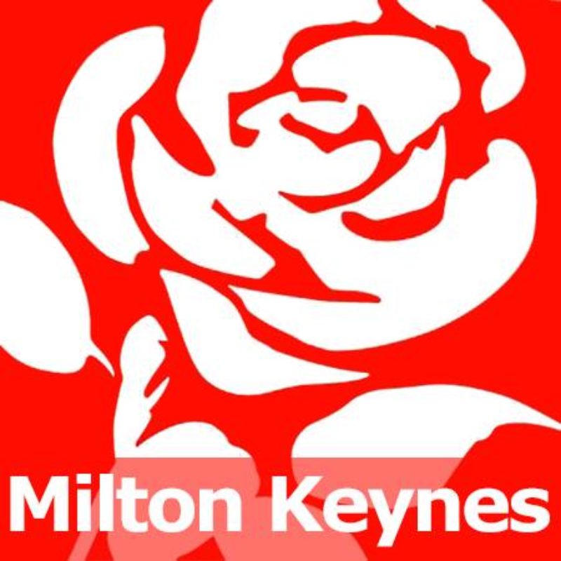 The logo of Milton Keynes Labour Party in 2017
