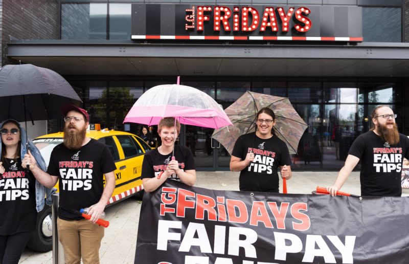 TGI Fridays workers in Milton Keynes (credit Dave Isaacson)