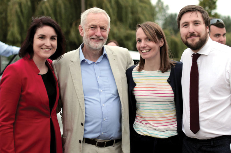 Pete Marland (right) with parliamentary candidates Charlynne Pullen and Hannah O