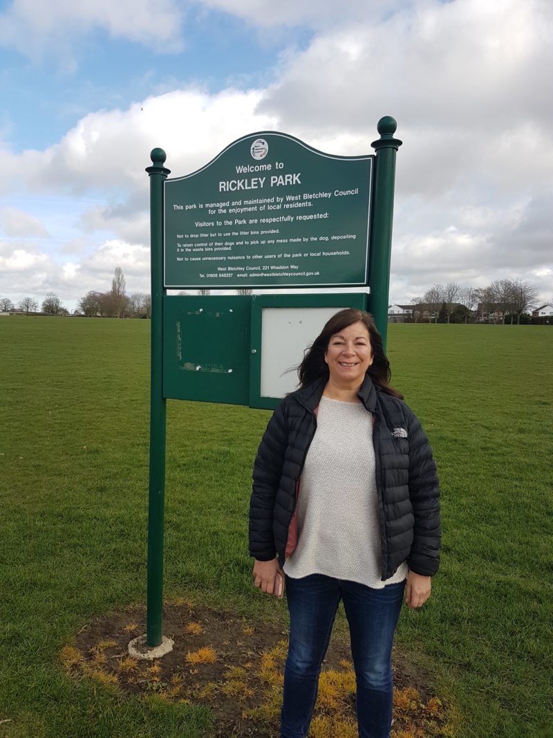 Cllr Elaine Wales at popular Rickley Park, where an investment of £310,000 has just been secured to improve and update the area.