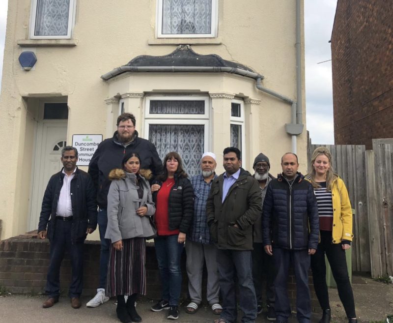 Ed Hume with Ayesha Khanom, Cllr Elaine Wales, residents of Duncombe Street and other Labour activists.