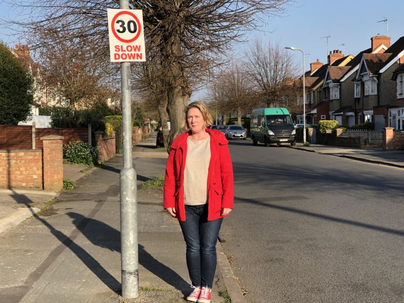 Cllr Emily Darlington has been talking to residents about reducing speed in residential areas.