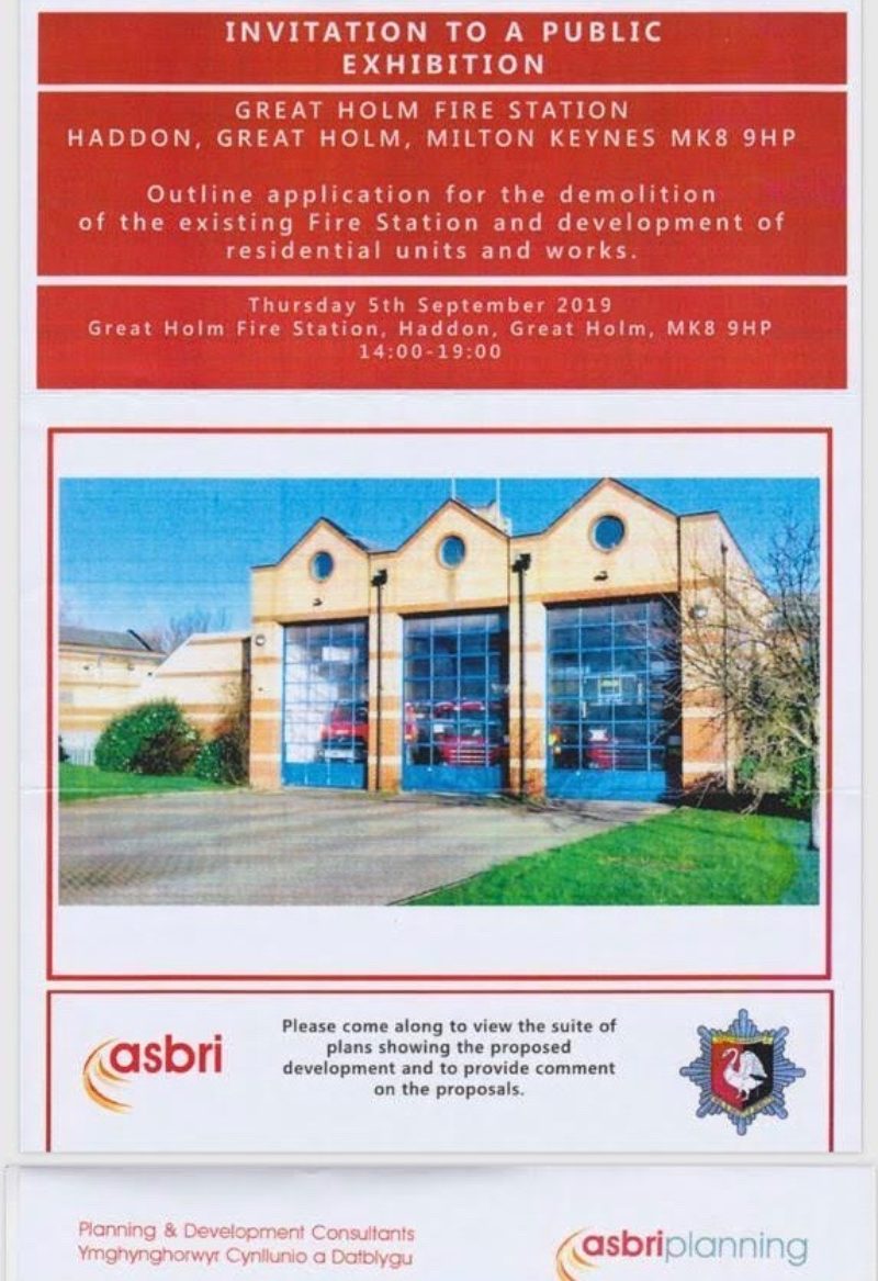 The poster for an exhibition for the demolition of the Fire Station