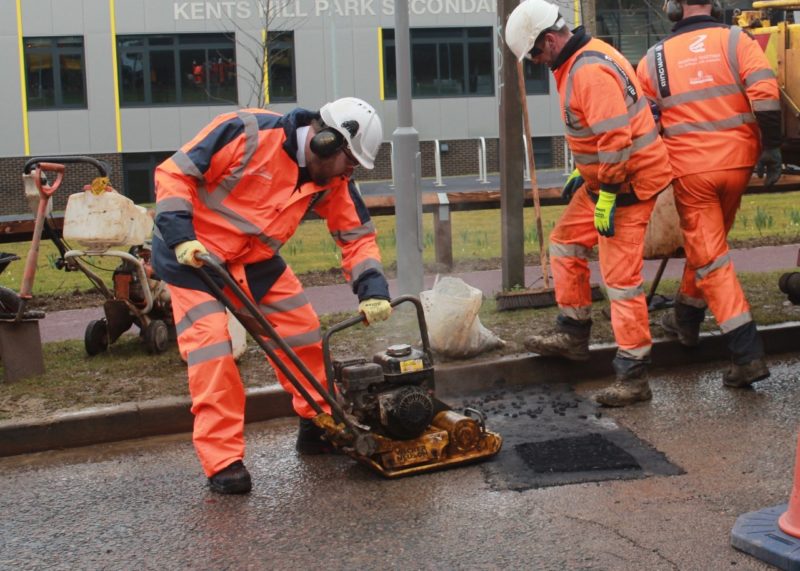 MK Council has fixed an extra 13,000 potholes this year and has allocated an extra £130,000 for pothole repair following wet winter weather